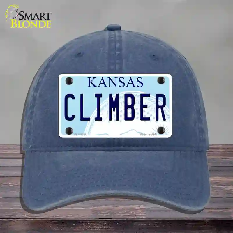 Climber Kansas Novelty License Plate Hat Unconstructed Cotton / Navy