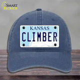 Climber Kansas Novelty License Plate Hat Unconstructed Cotton / Navy