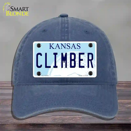 Climber Kansas Novelty License Plate Hat Unconstructed Cotton / Navy