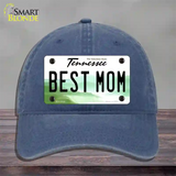 Best Mom Tennessee Novelty License Plate Hat Unconstructed Cotton / Navy