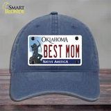 Best Mom Oklahoma Novelty License Plate Hat Unconstructed Cotton / Navy