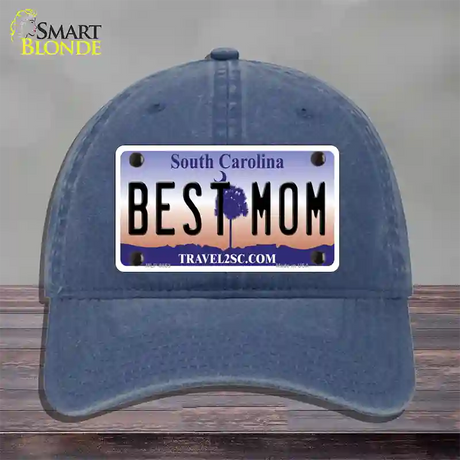 Best Mom South Carolina Novelty License Plate Hat Unconstructed Cotton / Navy