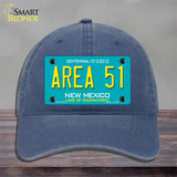 Area 51 New Mexico Novelty License Plate Hat Unconstructed Cotton / Navy