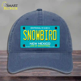 Snowbird New Mexico Novelty License Plate Hat Unconstructed Cotton / Navy