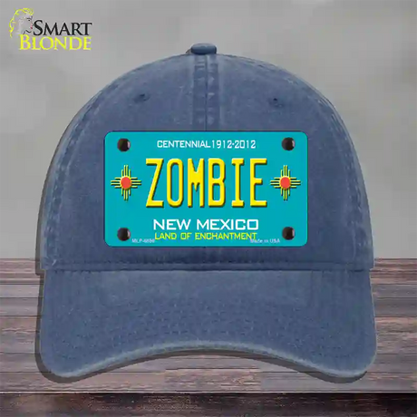 Zombie New Mexico Novelty License Plate Hat Unconstructed Cotton / Navy