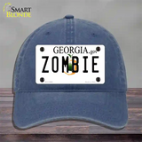 Zombie Georgia Novelty License Plate Hat Unconstructed Cotton / Navy