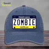 Zombie Pennsylvania State Novelty License Plate Hat Unconstructed Cotton / Navy