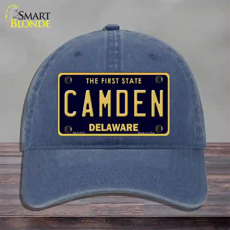 Camden Delaware Novelty License Plate Hat Unconstructed Cotton / Navy