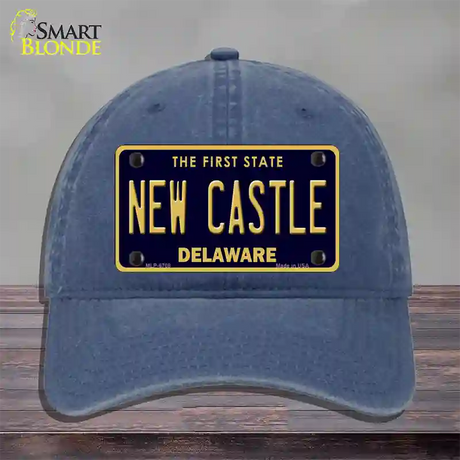 New Castle Delaware Novelty License Plate Hat Unconstructed Cotton / Navy