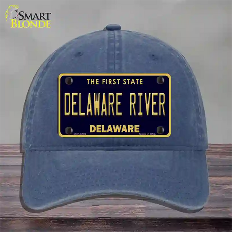 Delaware River Delaware Novelty License Plate Hat Unconstructed Cotton / Navy