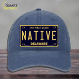 Native Delaware Novelty License Plate Hat Unconstructed Cotton / Navy