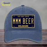 MMM Beer Delaware Novelty License Plate Hat Unconstructed Cotton / Navy