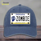 Zombie Indiana Novelty License Plate Hat Unconstructed Cotton / Navy