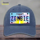 Zombie Mississippi Novelty License Plate Hat Unconstructed Cotton / Navy