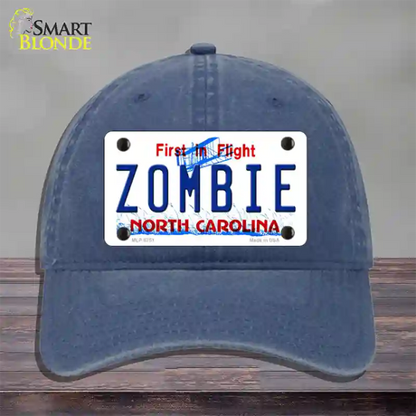 Zombie North Carolina Novelty License Plate Hat Unconstructed Cotton / Navy