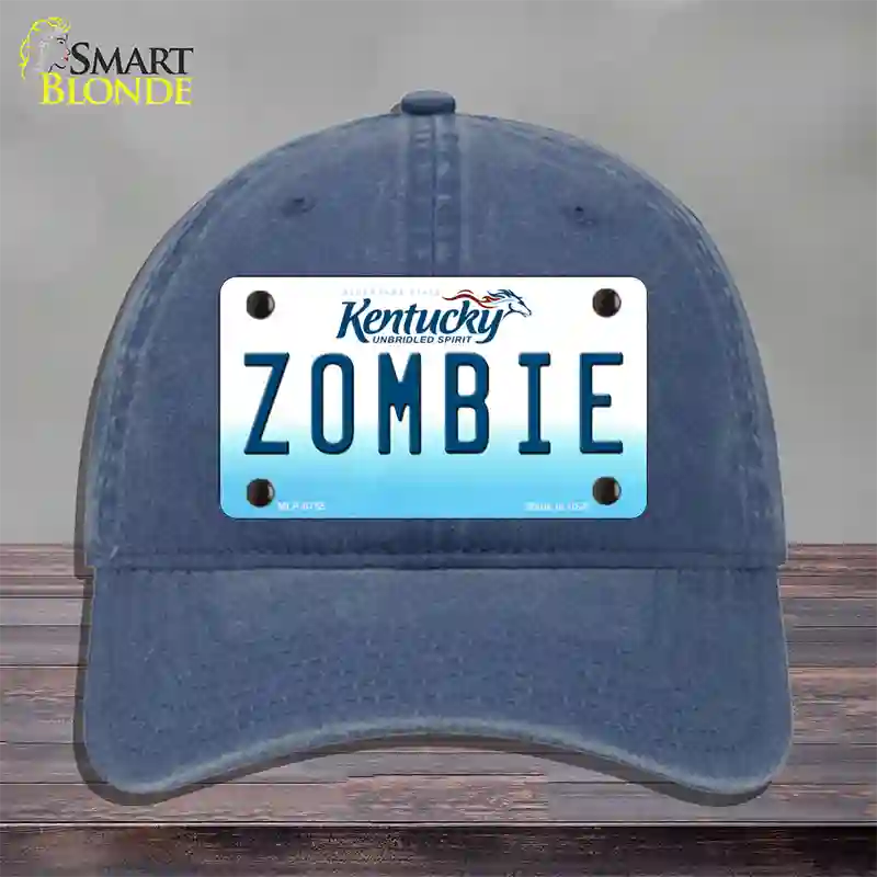 Zombie Kentucky Novelty License Plate Hat Unconstructed Cotton / Navy