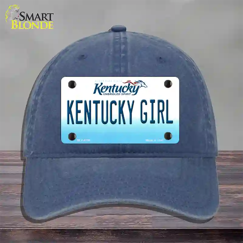 Kentucky Girl Kentucky Novelty License Plate Hat Unconstructed Cotton / Navy