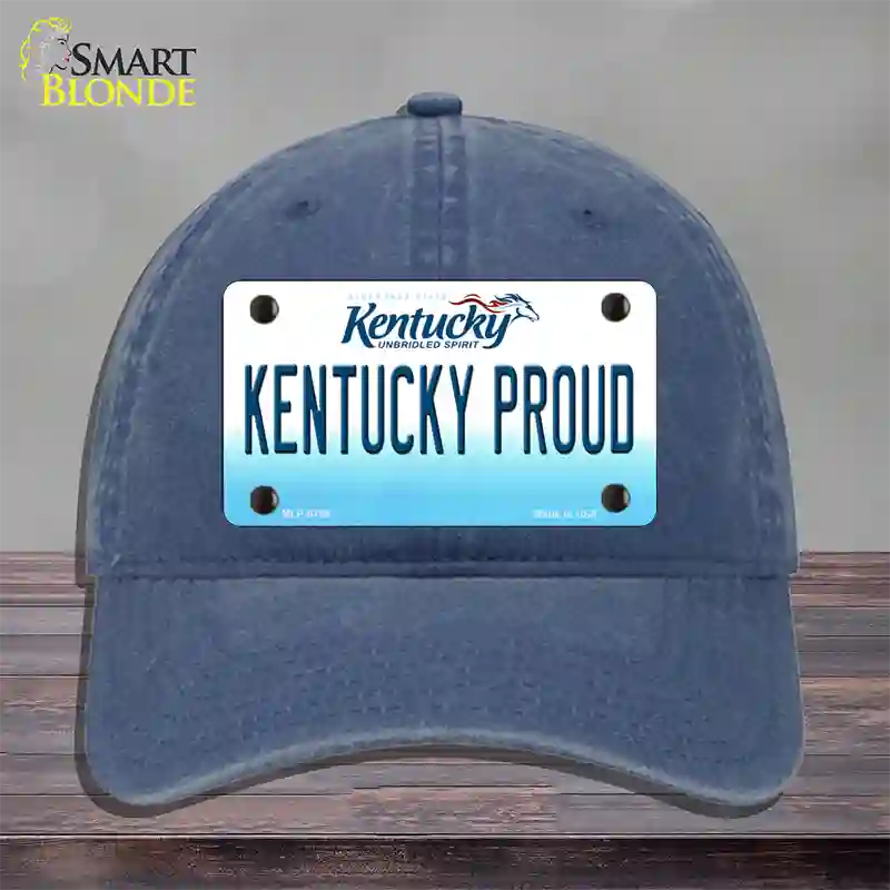 Kentucky Proud Novelty License Plate Hat Unconstructed Cotton / Navy