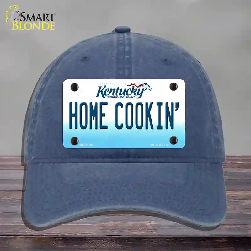 Home Cookin Kentucky Novelty License Plate Hat Unconstructed Cotton / Navy