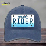 Rider Kentucky Novelty License Plate Hat Unconstructed Cotton / Navy