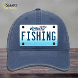 Fishing Kentucky Novelty License Plate Hat Unconstructed Cotton / Navy