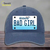 Bad Girl Kentucky Novelty License Plate Hat Unconstructed Cotton / Navy