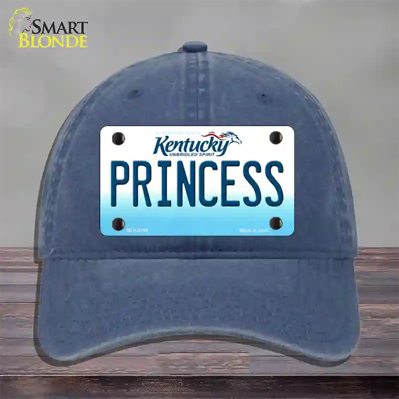 Princess Kentucky Novelty License Plate Hat Unconstructed Cotton / Navy