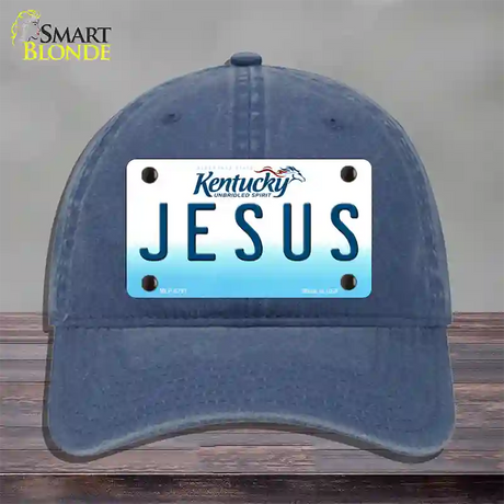 Jesus Kentucky Novelty License Plate Hat Unconstructed Cotton / Navy