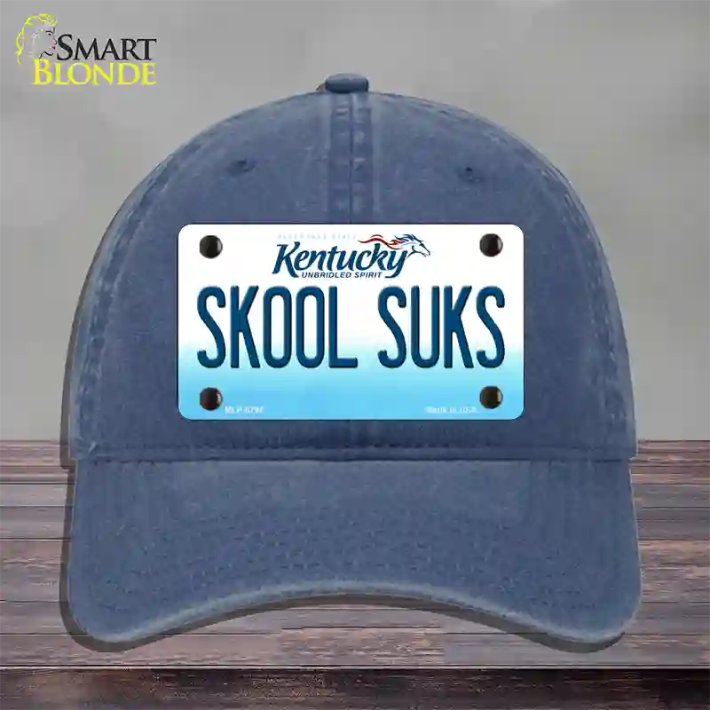 Skool Suks Kentucky Novelty License Plate Hat Unconstructed Cotton / Navy