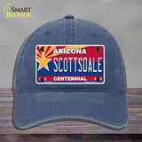 Arizona Centennial Scottsdale Novelty License Plate Hat Unconstructed Cotton / Navy