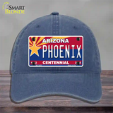 Arizona Centennial Phoenix Novelty License Plate Hat Unconstructed Cotton / Navy