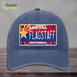 Arizona Centennial Flagstaff Novelty License Plate Hat Unconstructed Cotton / Navy