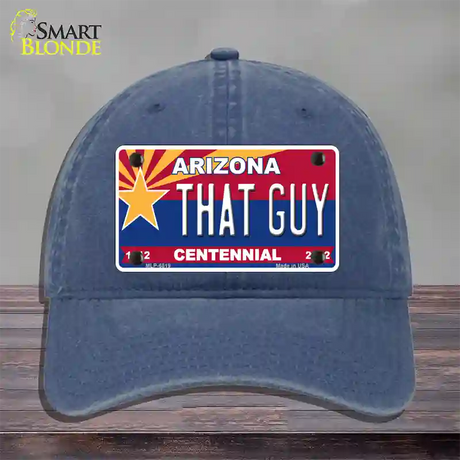 Arizona Centennial That Guy Novelty License Plate Hat Unconstructed Cotton / Navy