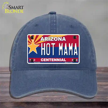 Arizona Centennial Hot Mama Novelty License Plate Hat Unconstructed Cotton / Navy