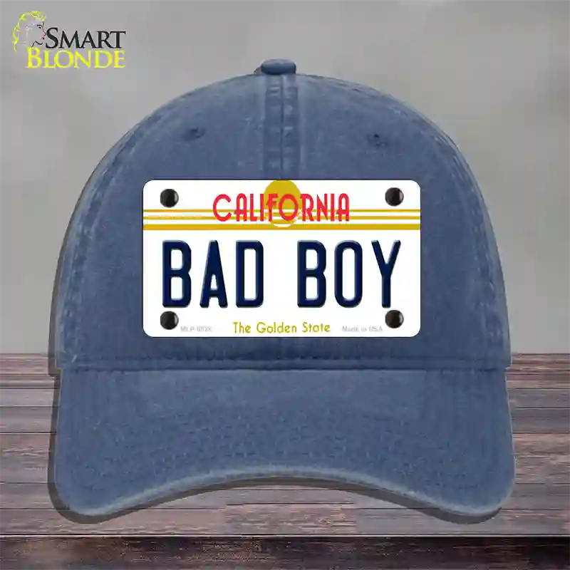 Bad Boy California Novelty License Plate Hat Unconstructed Cotton / Navy