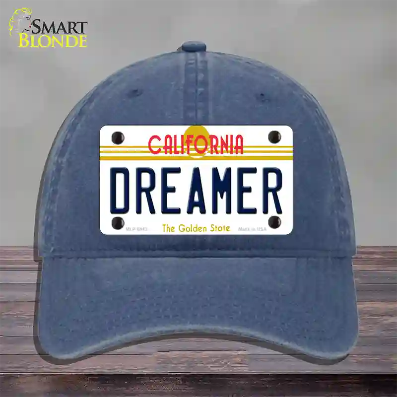 Dreamer California Novelty License Plate Hat Unconstructed Cotton / Navy