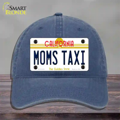 Moms Taxi California Novelty License Plate Hat Unconstructed Cotton / Navy