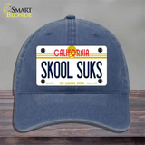 Skool Suks California Novelty License Plate Hat Unconstructed Cotton / Navy