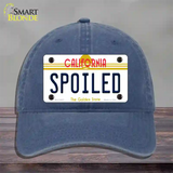 Spoiled California Novelty License Plate Hat Unconstructed Cotton / Navy