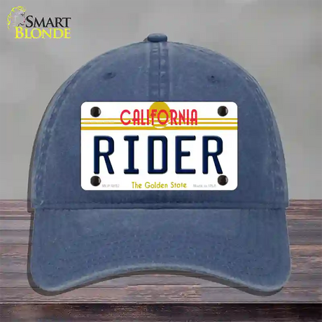 Rider California Novelty License Plate Hat Unconstructed Cotton / Navy