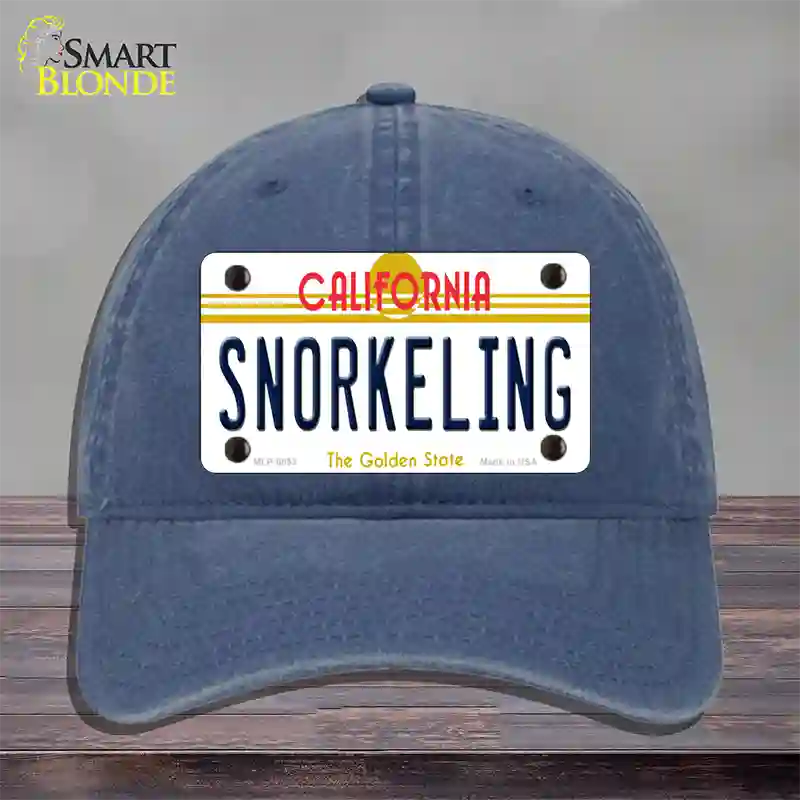 Snorkeling California Novelty License Plate Hat Unconstructed Cotton / Navy