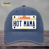 Hot Mama California Novelty License Plate Hat Unconstructed Cotton / Navy