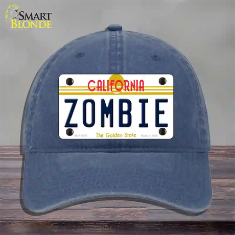 Zombie California Novelty License Plate Hat Unconstructed Cotton / Navy