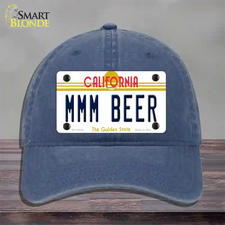 MMM Beer California Novelty License Plate Hat Unconstructed Cotton / Navy