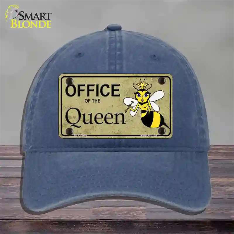 Office Of Queen Bee Novelty License Plate Hat Unconstructed Cotton / Navy