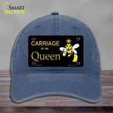 Carriage Of Queen Bee Novelty License Plate Hat Unconstructed Cotton / Navy