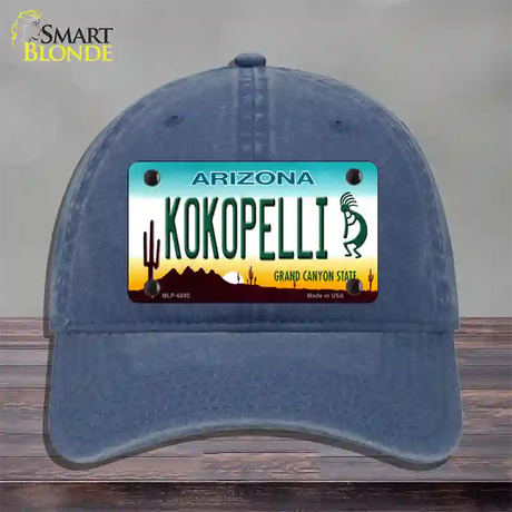 Arizona Kokopelli Novelty License Plate Hat Unconstructed Cotton / Navy