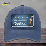 When Girls Had Cooties Novelty License Plate Hat Unconstructed Cotton / Navy