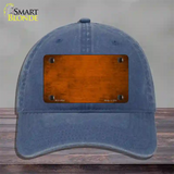 Orange Oil Rubbed Solid Novelty License Plate Hat Unconstructed Cotton / Navy