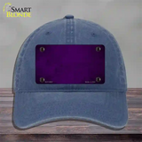 Purple Oil Rubbed Solid Novelty License Plate Hat Unconstructed Cotton / Navy